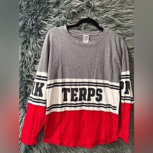 VS PINK Univ. of Maryland “Terps” Long Sleeve Shirt - Size XS | Color: Grey